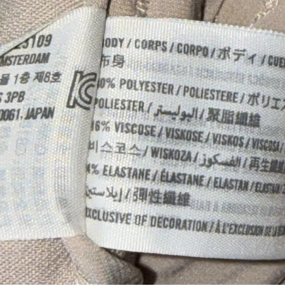 Abercrombie Sloane Tailored Pant 25 0 L Tall wide leg Trousers ivory old money - Picture 6 of 14